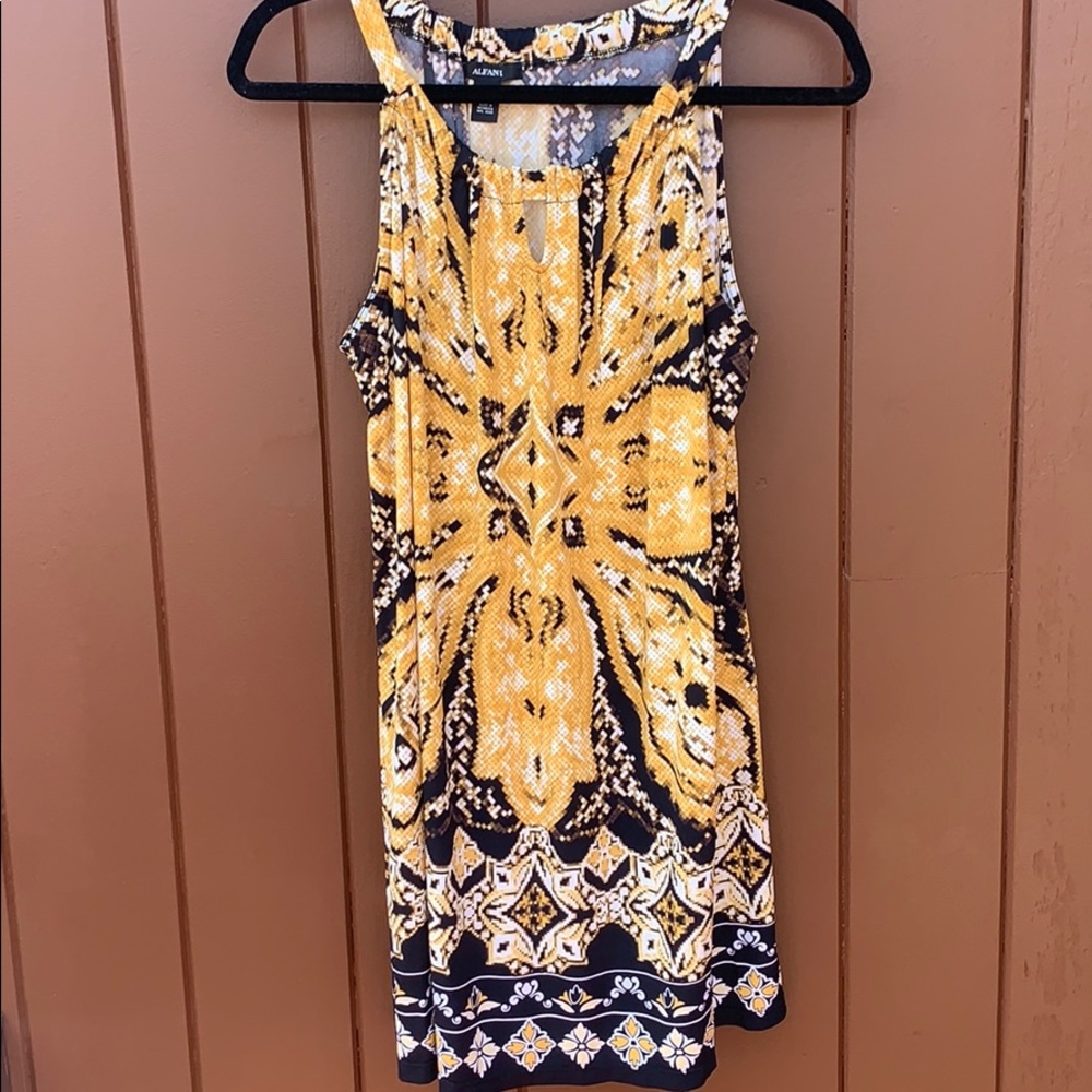 Alfani yellow and black dress - Picture 1 of 4